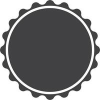 dentelle de timbre de sceau de cercle sur fond blanc. signe de dentelle de timbre de sceau de cercle. style plat. vecteur