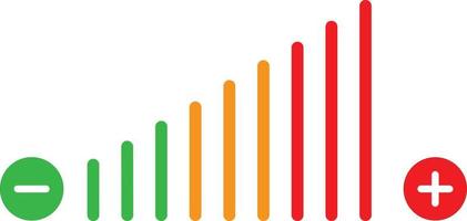 icône de couleur de réglage du volume. symbole de réglage du volume. signe simple de réglage du volume. vecteur