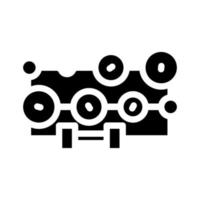 illustration vectorielle d'icône de glyphe d'équipement de sport d'haltère vecteur