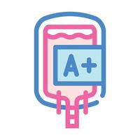 illustration vectorielle d'icône de couleur de sang pour transfusion vecteur