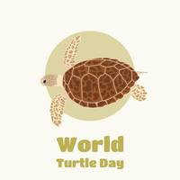 illustration de conception de modèle de vecteur de la journée mondiale des tortues