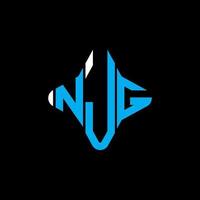 conception créative de logo de lettre njg avec graphique vectoriel