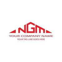 conception créative de logo de lettre ngm avec graphique vectoriel