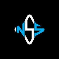 conception créative de logo de lettre nss avec graphique vectoriel