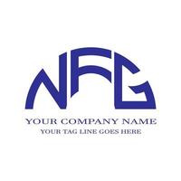 conception créative de logo de lettre nfg avec graphique vectoriel