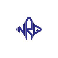 conception créative du logo de la lettre nrq avec graphique vectoriel