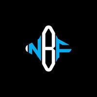 conception créative du logo de la lettre nbf avec graphique vectoriel