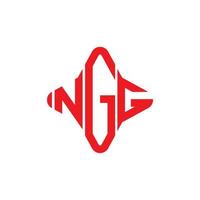 conception créative de logo de lettre ngg avec graphique vectoriel