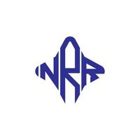 création de logo de lettre nrr avec graphique vectoriel