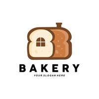 logo de pain, illustration de conception de nourriture de blé, vecteur de boulangerie, cupcake