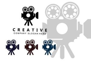 caméra vidéo, lecteur de film et enregistreur symbole d'icône logo vecteur