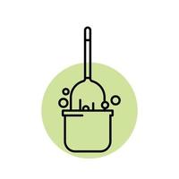 logo d'icône de conception d'hygiène avec des outils vecteur