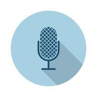 microphone plat icon.vector illustration dans un style simple avec une ombre tombante. 10 ep. vecteur