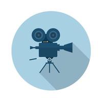 caméra de cinéma télévision icon.vector illustration dans un style simple avec une ombre tombante. 10 ep. vecteur