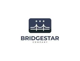création de logo créatif pont et étoiles vecteur