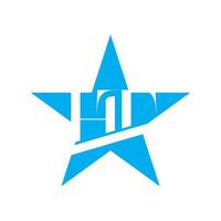 lettre initiale ht logo - logo d'entreprise minimal vecteur