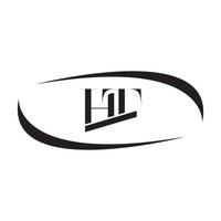 lettre initiale ht logo - logo d'entreprise minimal vecteur