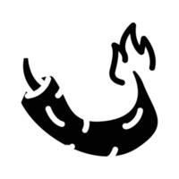 illustration vectorielle de l'icône du glyphe de légume piment aux épices chaudes vecteur