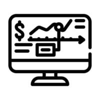 analyse infographie ligne icône illustration vectorielle vecteur