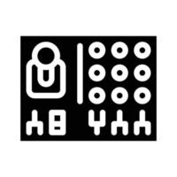 contrôle à distance icône glyphe signe d'illustration vectorielle vecteur