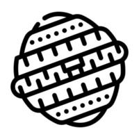 illustration vectorielle d'icône de ligne de boule de blanchisserie vecteur