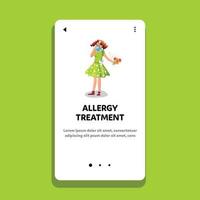 traitement des allergies et illustration vectorielle de soins de santé pour femmes vecteur