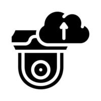 service cloud pour illustration vectorielle d'icône de glyphe de caméra vidéo vecteur