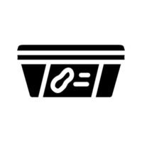 pâte d'arachide paquet glyphe icône illustration vectorielle vecteur