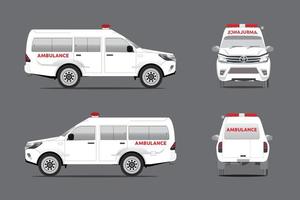 blanc ambulance van premium vecteur eps 10