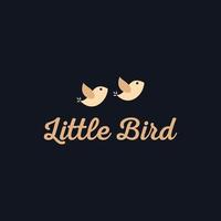 mignon petit oiseau logo design illustration vectorielle vecteur