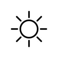 icône de soleil ou logo signe isolé symbole illustration vectorielle vecteur