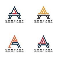 création de logo monogramme lettre a, logos d'identité de marque conçoit un modèle d'illustration vectorielle vecteur