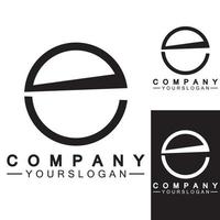 modèle de conception lettre e logo icône vecteur