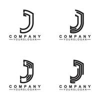 création d'icône logo lettre j monogramme abstrait créatif vecteur