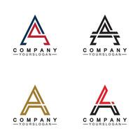 création de logo monogramme lettre a, logos d'identité de marque conçoit un modèle d'illustration vectorielle vecteur
