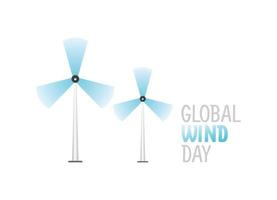 graphique vectoriel de la journée mondiale du vent bon pour la célébration de la journée mondiale du vent. conception plate. conception de flyer. illustration plate.