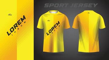 conception de maillot de sport t-shirt jaune vecteur