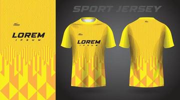 conception de maillot de sport t-shirt jaune vecteur