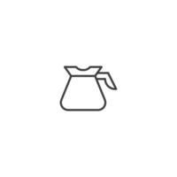 icône de ligne de pot de café. signe de style linéaire pour le concept mobile et la conception web. icône de vecteur de contour. symbole, illustration de logo. graphique vectoriel