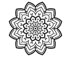 conception de mandala simple - style floral d'art décoratif vecteur