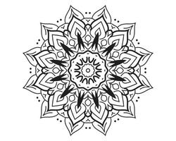 conception de mandala abstrait simple - style floral avec art décoratif vecteur