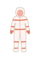 icône de cosmonaute. astronaute dans une combinaison spatiale, illustration de dessin animé isolée sur blanc. vecteur