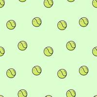 modèle sans couture de balle de tennis. illustration vectorielle d'équipements sportifs pour jouer au tennis vecteur