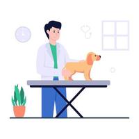 une conception d'illustration de médecin pour animaux de compagnie vecteur