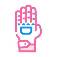 illustration vectorielle de l'icône de couleur de la réunion de protestation des gants vecteur