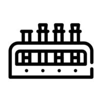 illustration vectorielle d'icône de ligne de tubes d'analyse plate vecteur