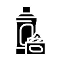 liquide chimique pour illustration vectorielle d'icône de glyphe de polissage de voiture vecteur