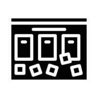 tableau des tâches glyphe icône vecteur illustration noire