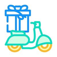 scooter cadeau couleur icône illustration vectorielle vecteur