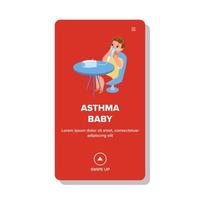 vecteur d'outil médical d'inhalateur de respiration de bébé d'asthme